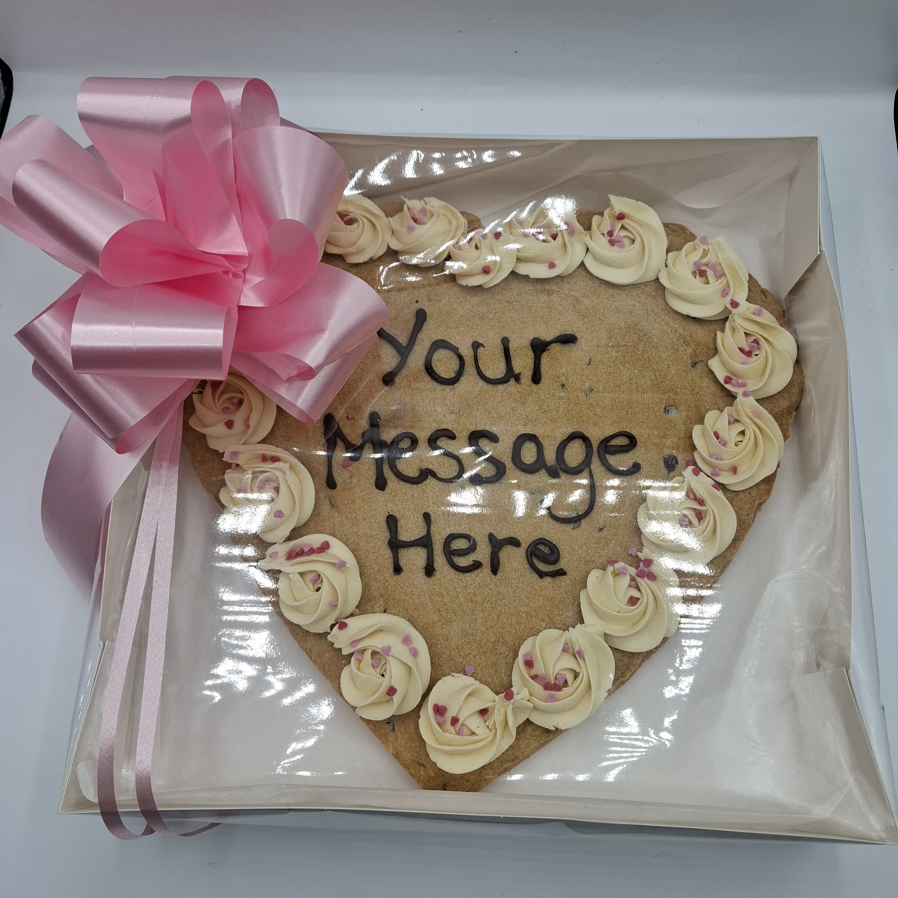 Gift wrapped Valentine's cookie