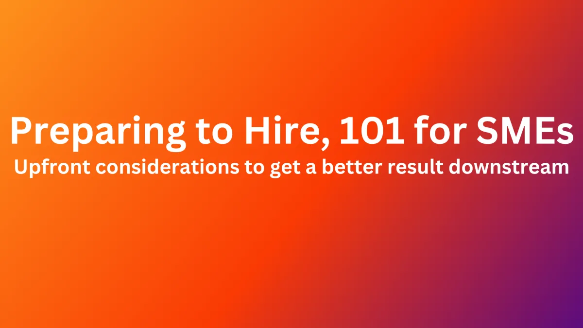 Preparing to Hire