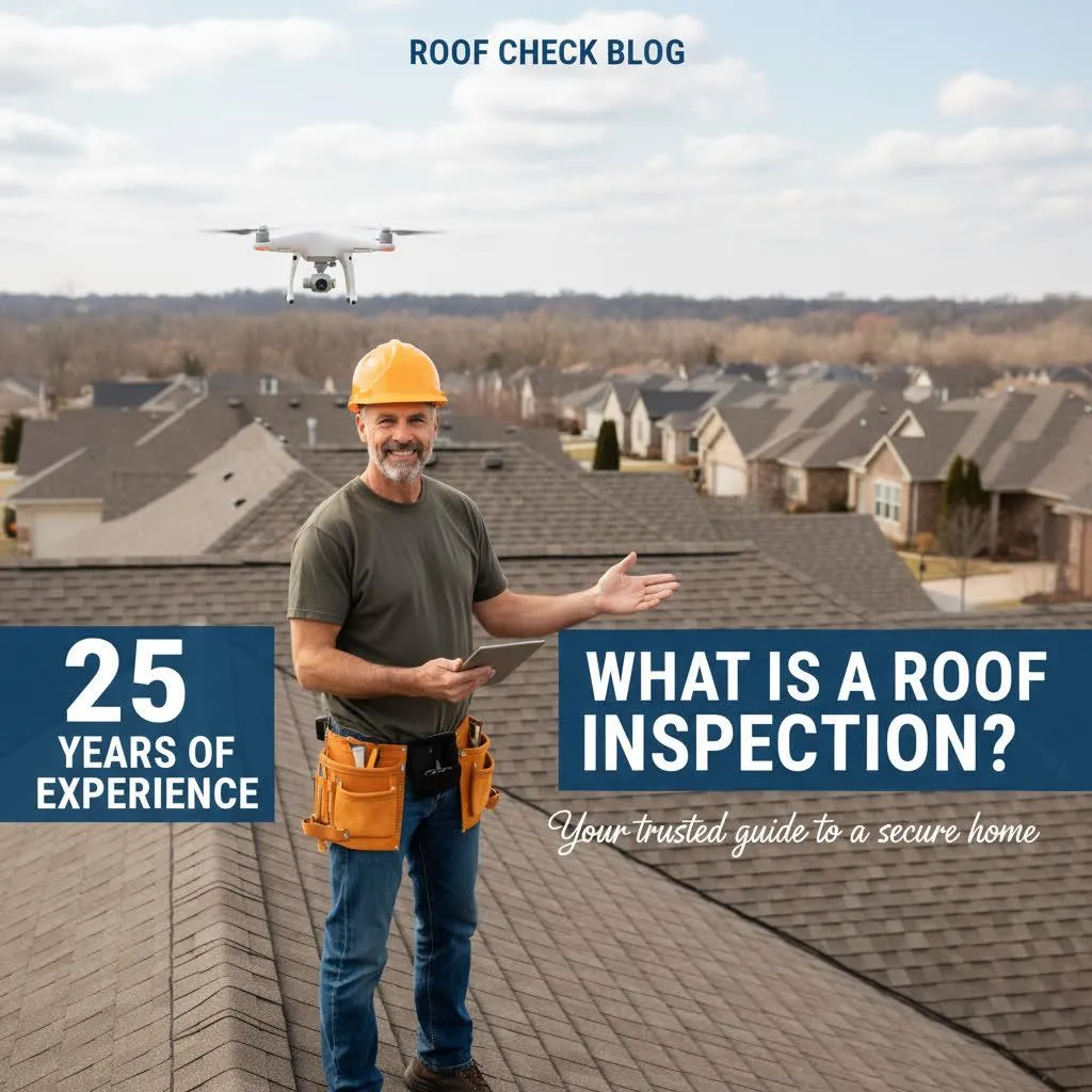 Roofer on top of roof explaining what a roof inspection is. Jalisco Roofing LLC