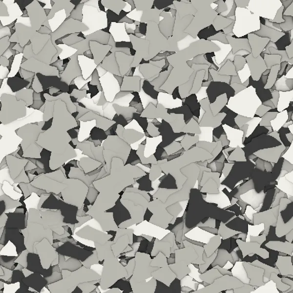Gray Blend garage floor flakes