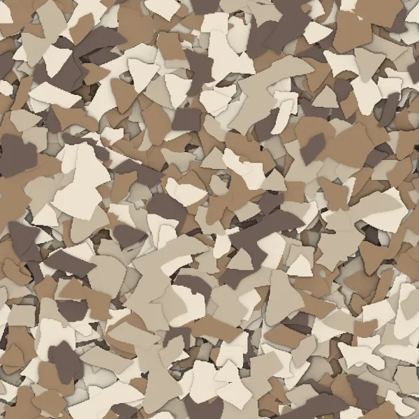 Sandstone garage floor flake blend