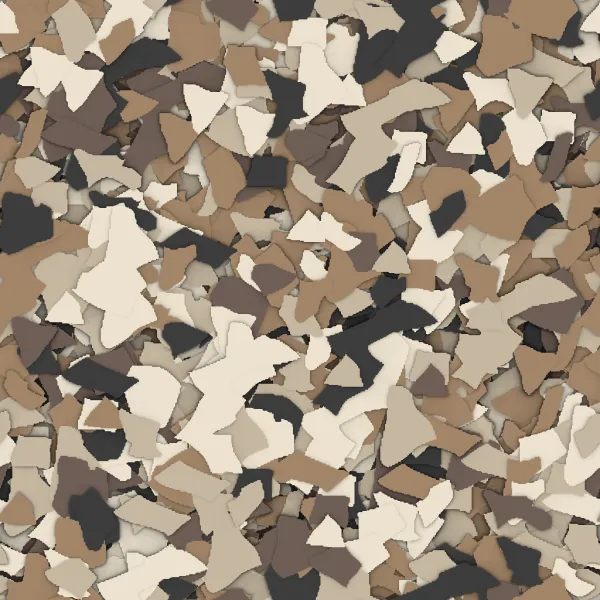 River Rock Garage Floor Flake Blend