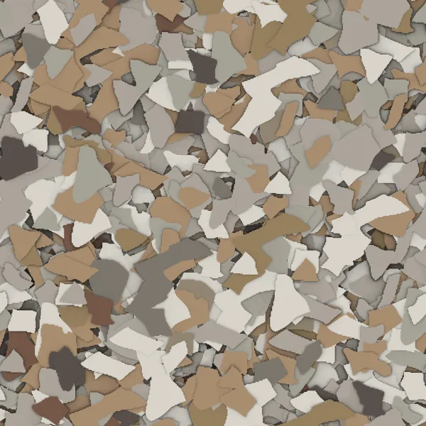 Creekbed garage floor flake blend