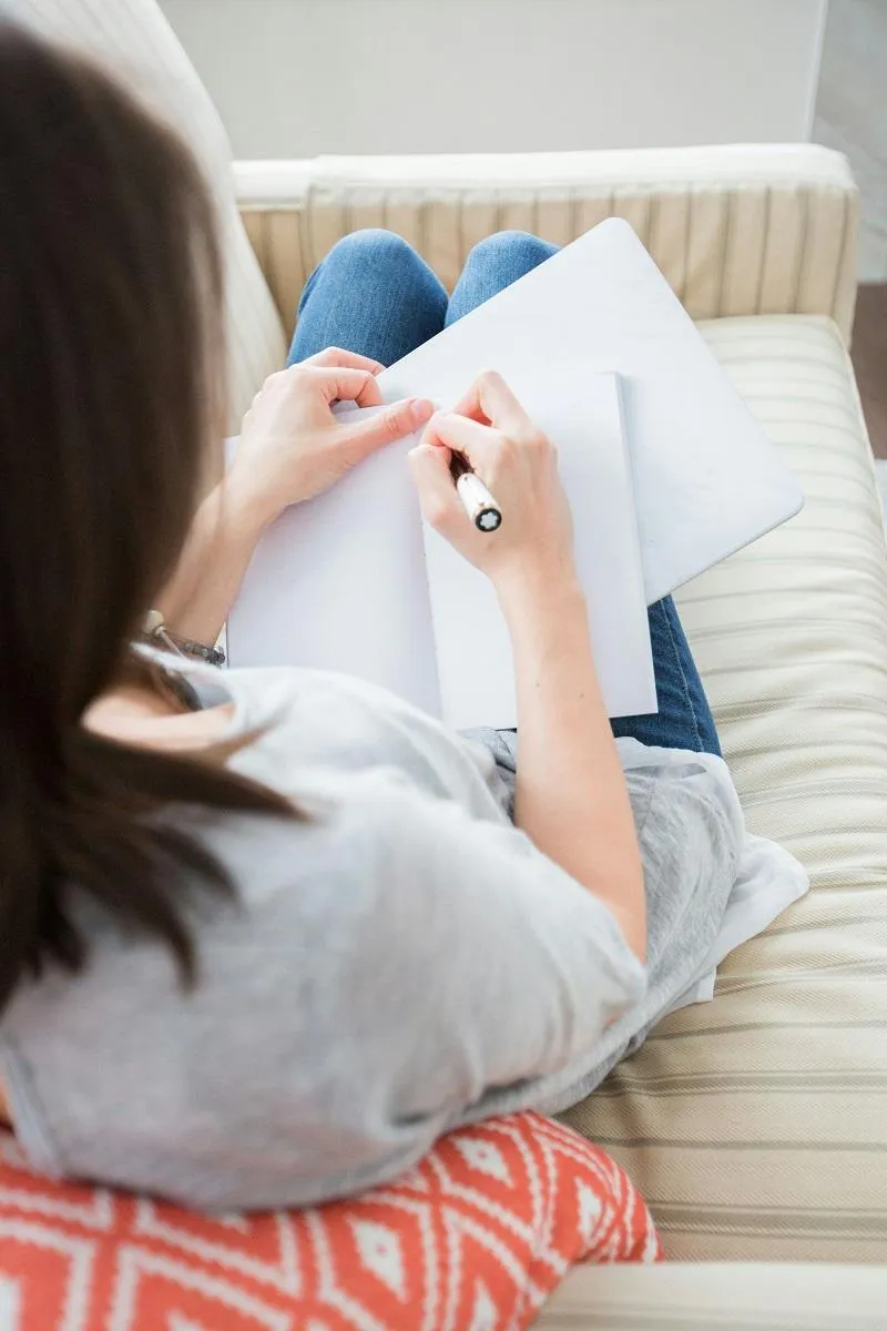 Woman journaling