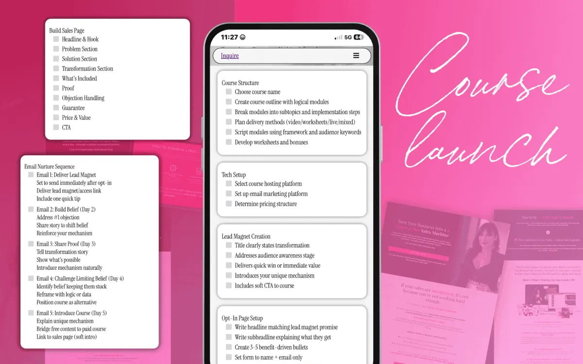 The Course Launch Checklist: From Idea to First Sale