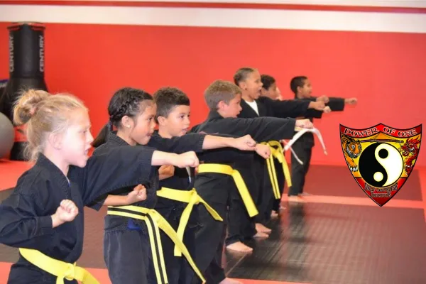 junior kids punching string with confidence