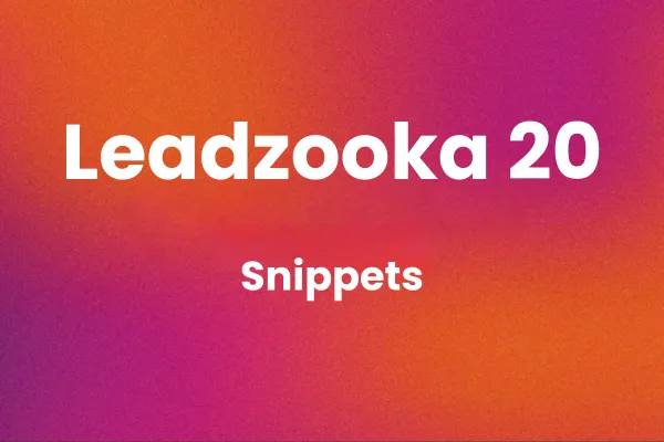 Leadzooka Snippets