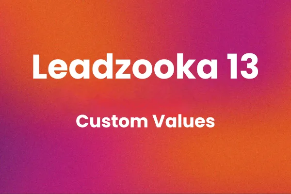 Leadzooka Custom Values