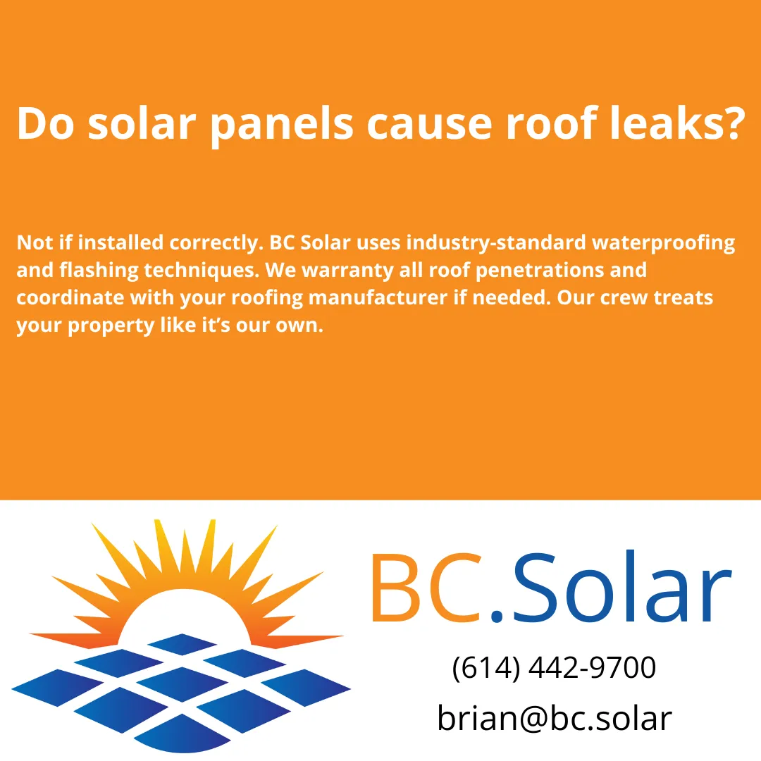 Do solar panels cause roof leaks?