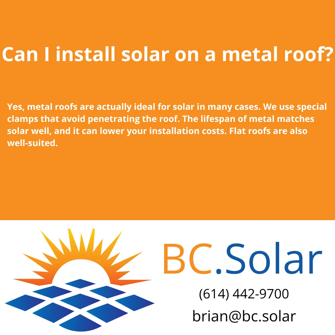 Can I install solar on a metal roof?