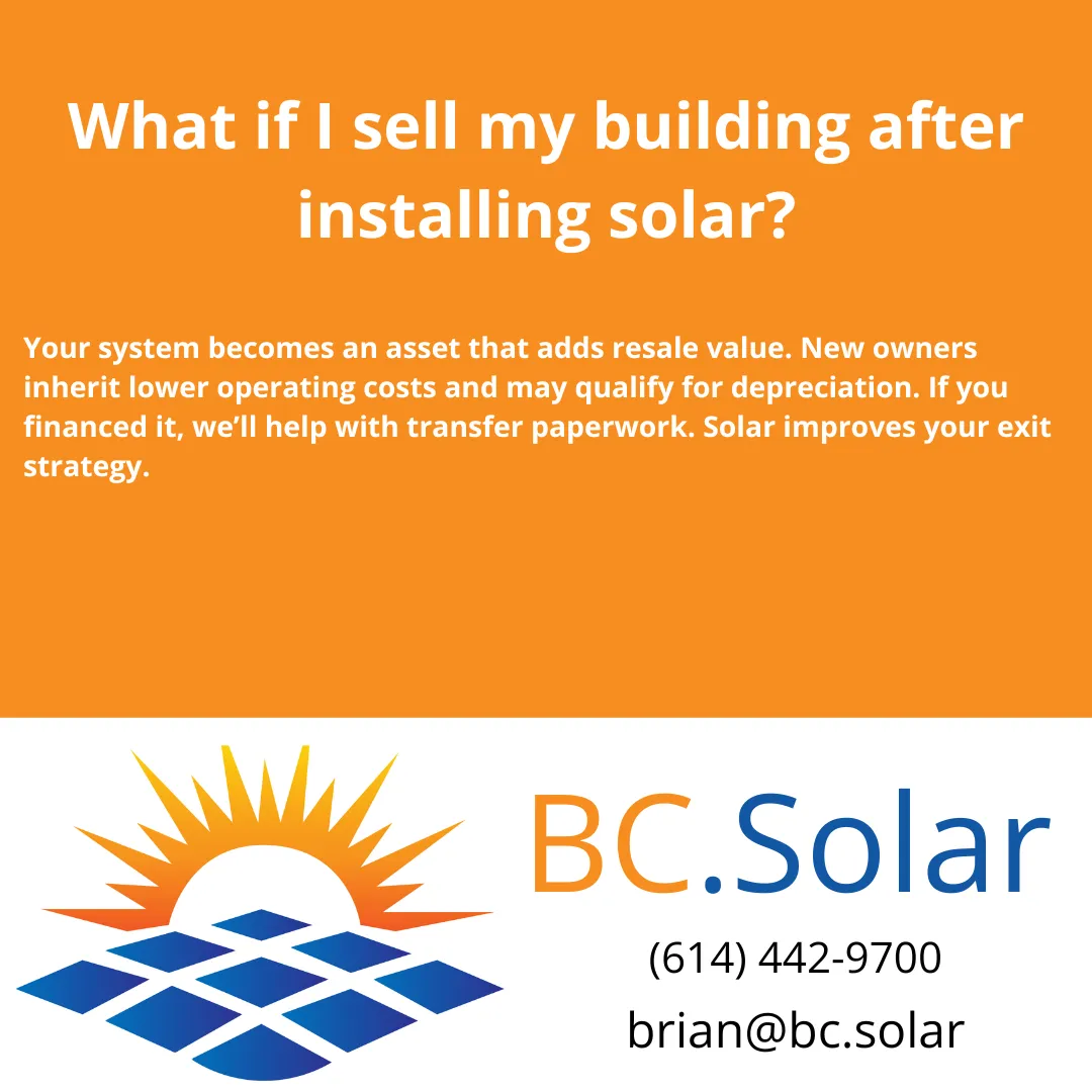 What if I sell my building after installing solar?