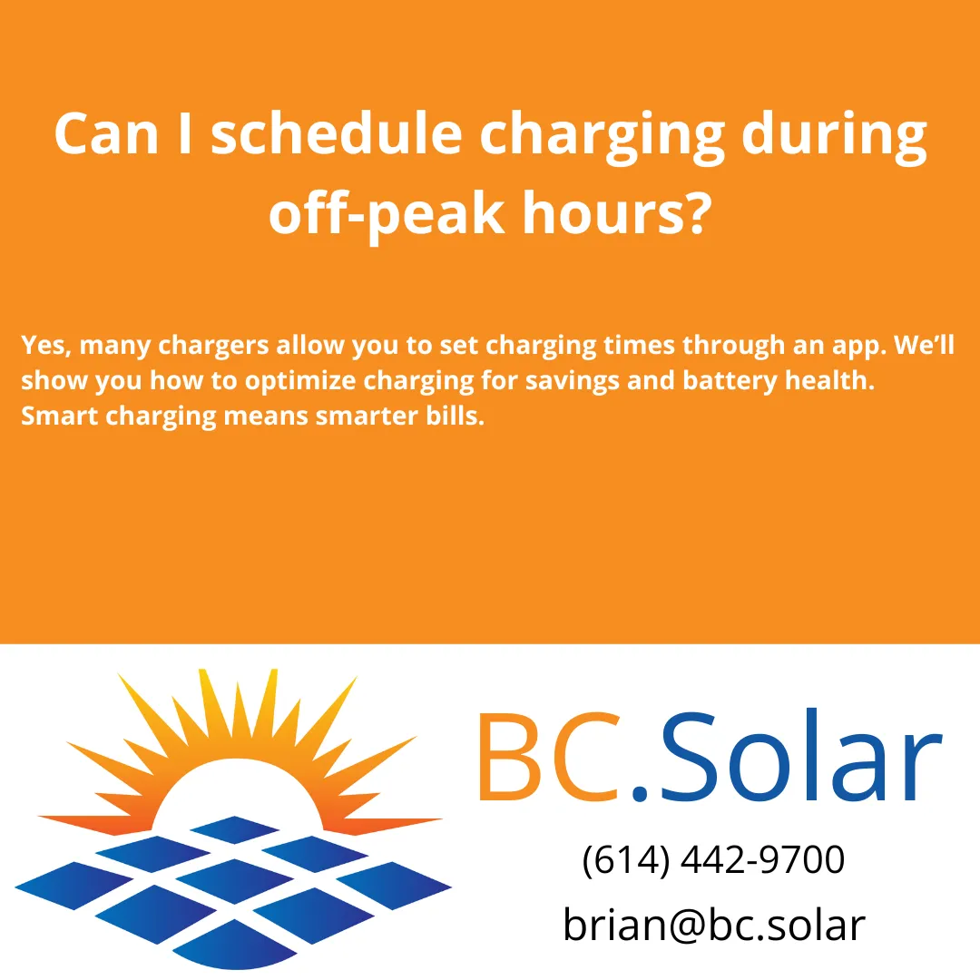 Can I schedule charging during off-peak hours?