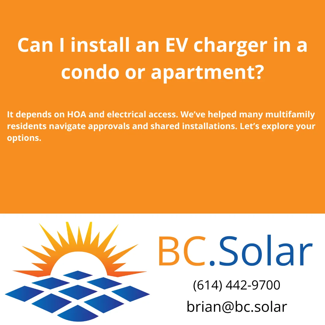 Can I install an EV charger in a condo or apartment?