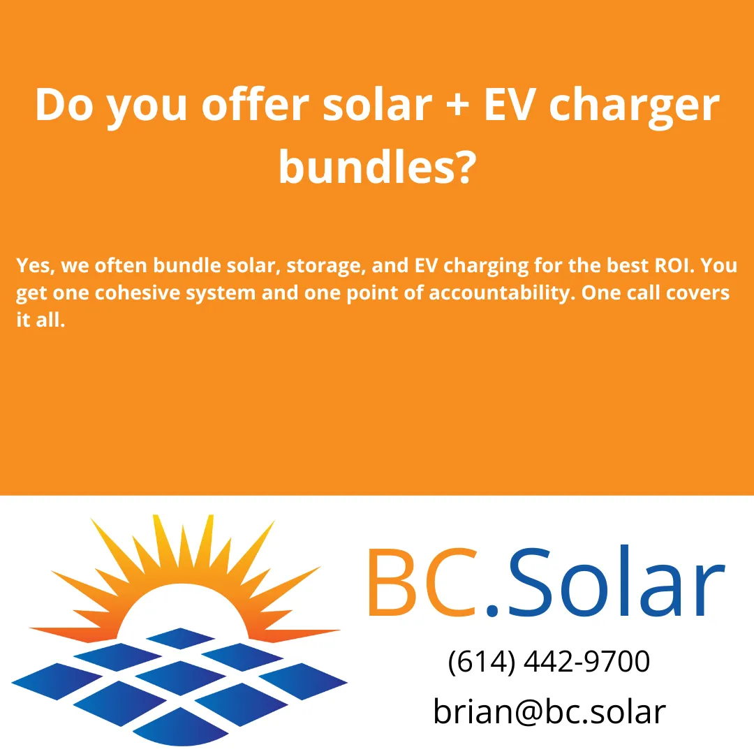 Do you offer solar + EV charger bundles?