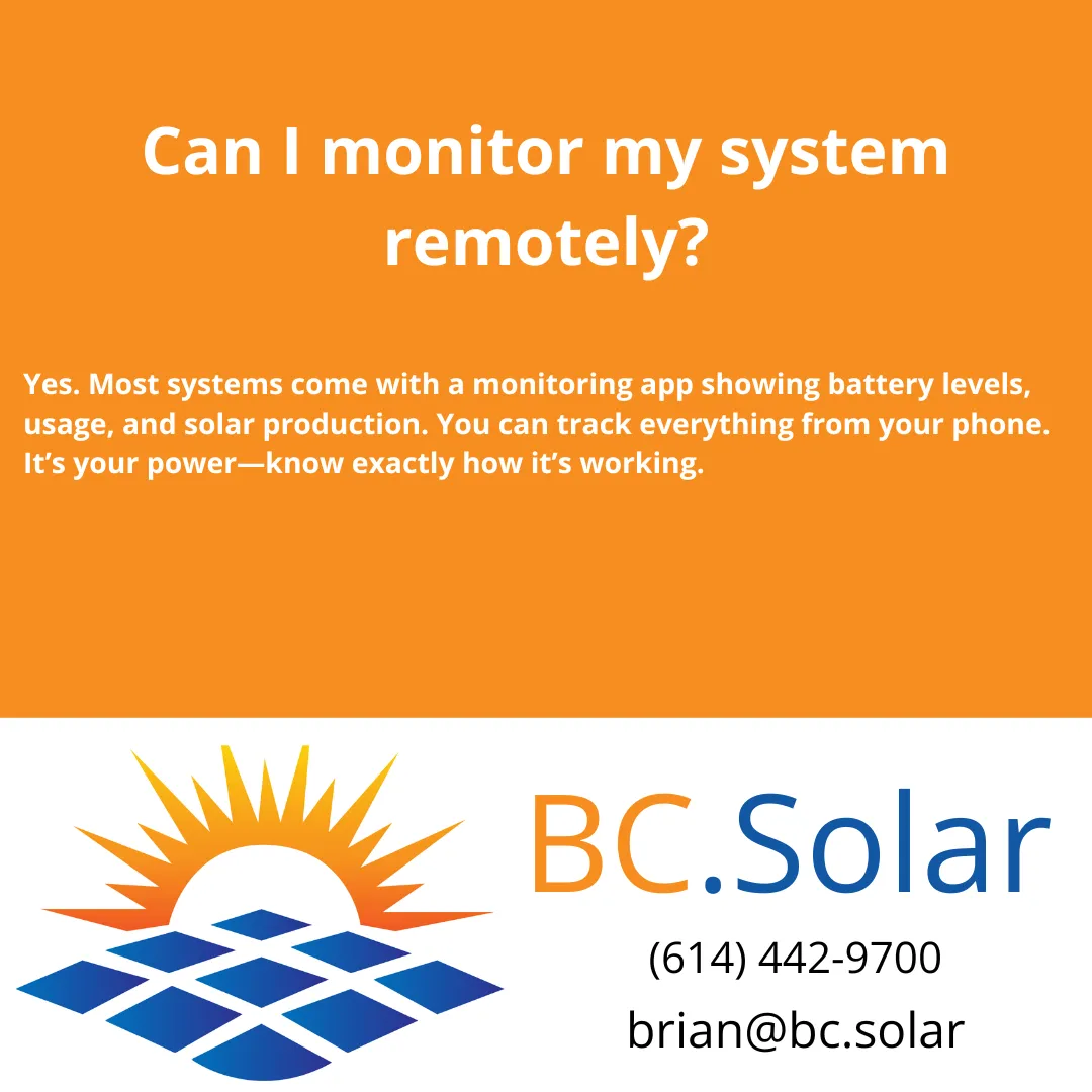 Yes, most home battery systems let you monitor performance from your phone, including battery levels, energy usage, and solar production. Learn how.
