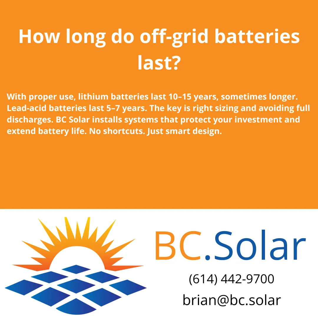 How long do off-grid batteries last?