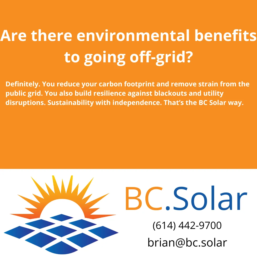 Are there environmental benefits to going off-grid?