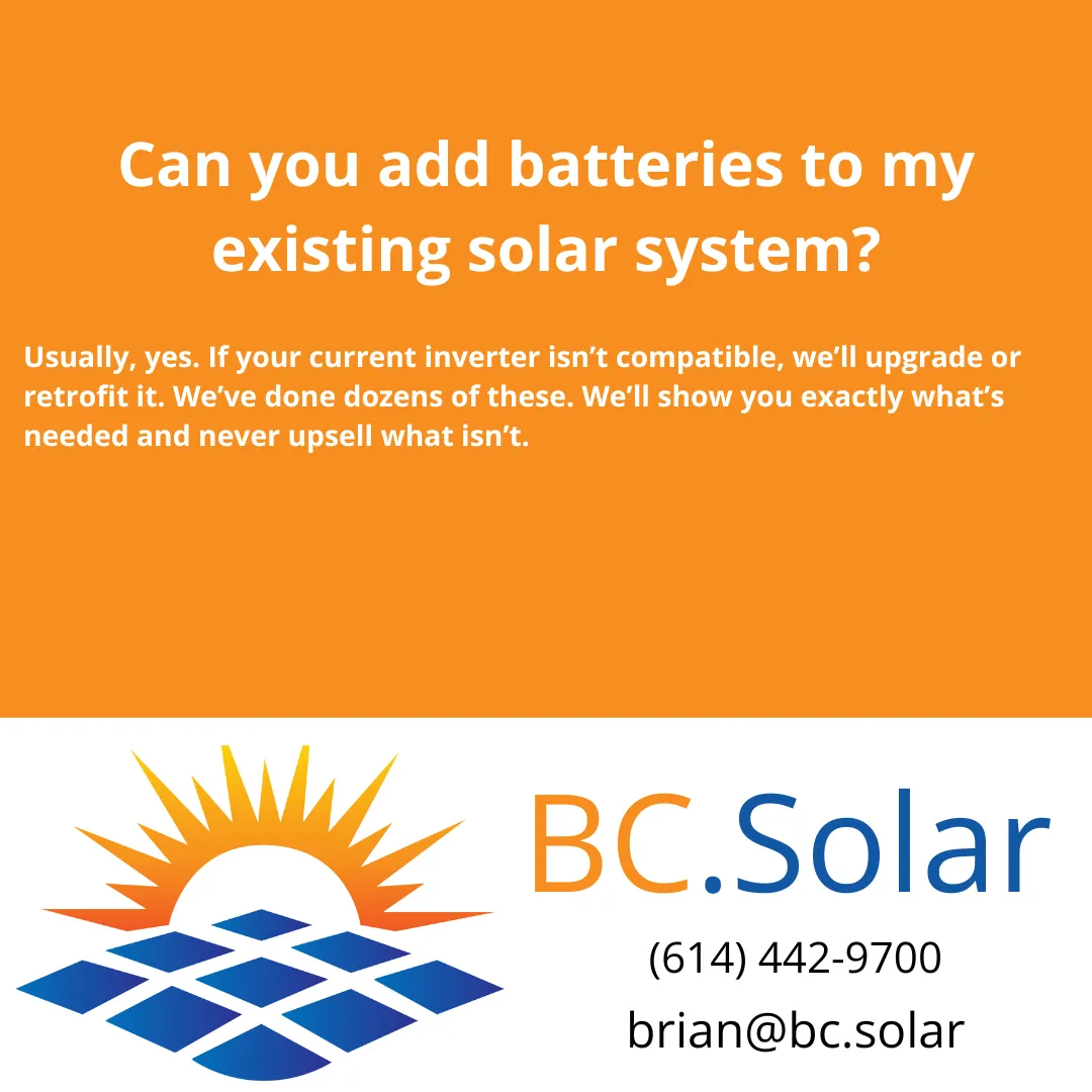 Can you add batteries to my existing solar system?