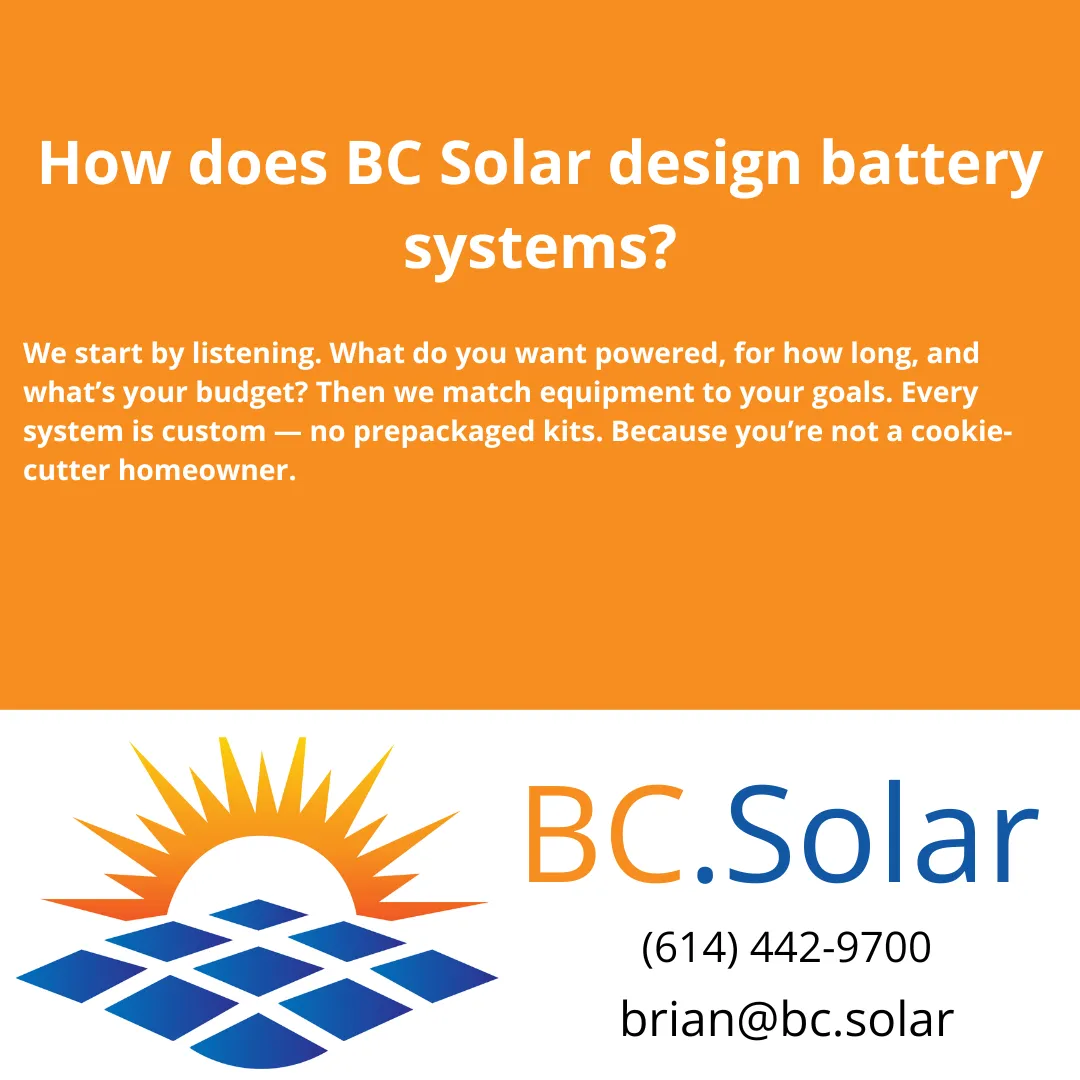 How does BC Solar design battery systems?