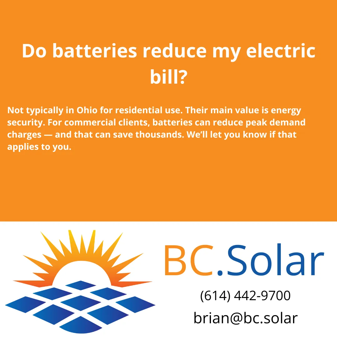 Do batteries reduce my electric bill?
