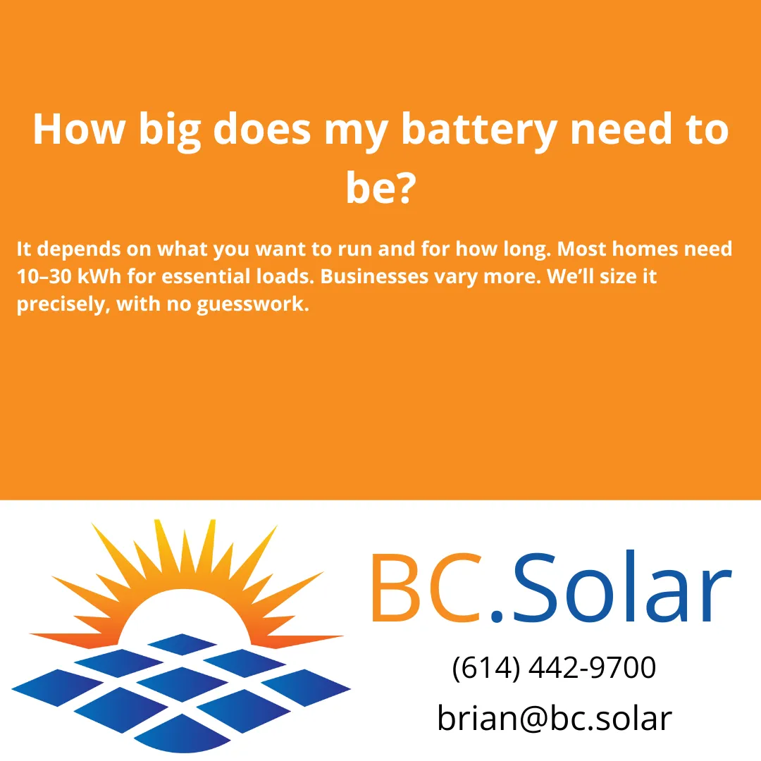 How big does my battery need to be?