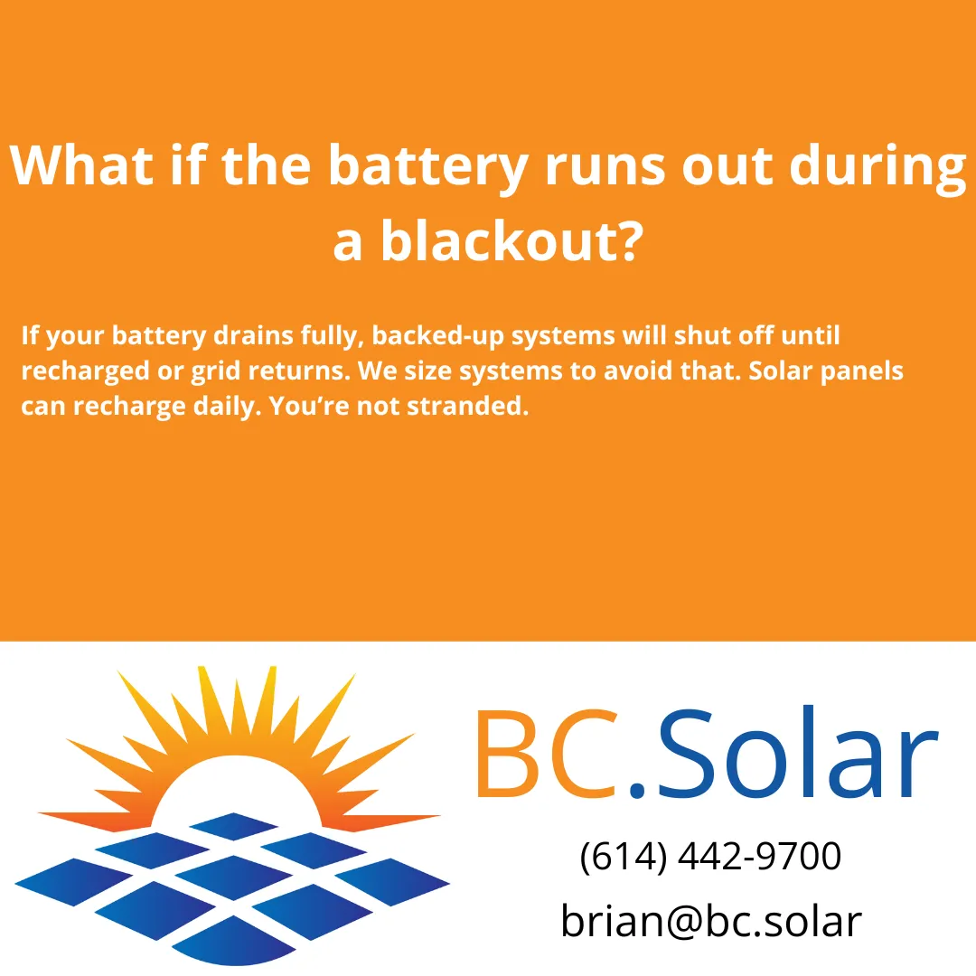 What if the battery runs out during a blackout?
