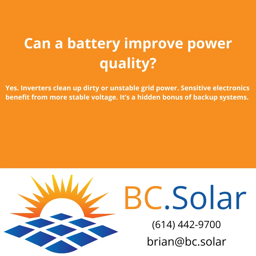 Can a battery improve power quality?