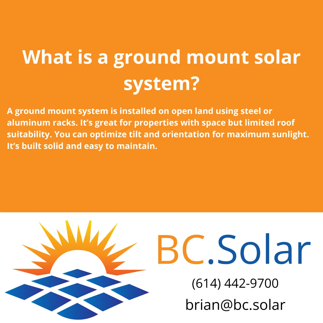Learn what a ground mount solar system is and why it might be a smart solar solution for Ohio homes with limited roof space.