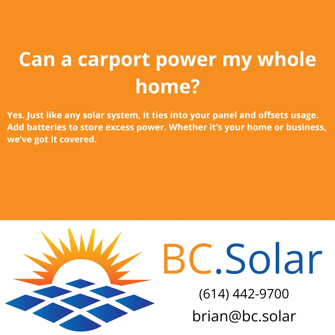 Can a carport power my whole home?