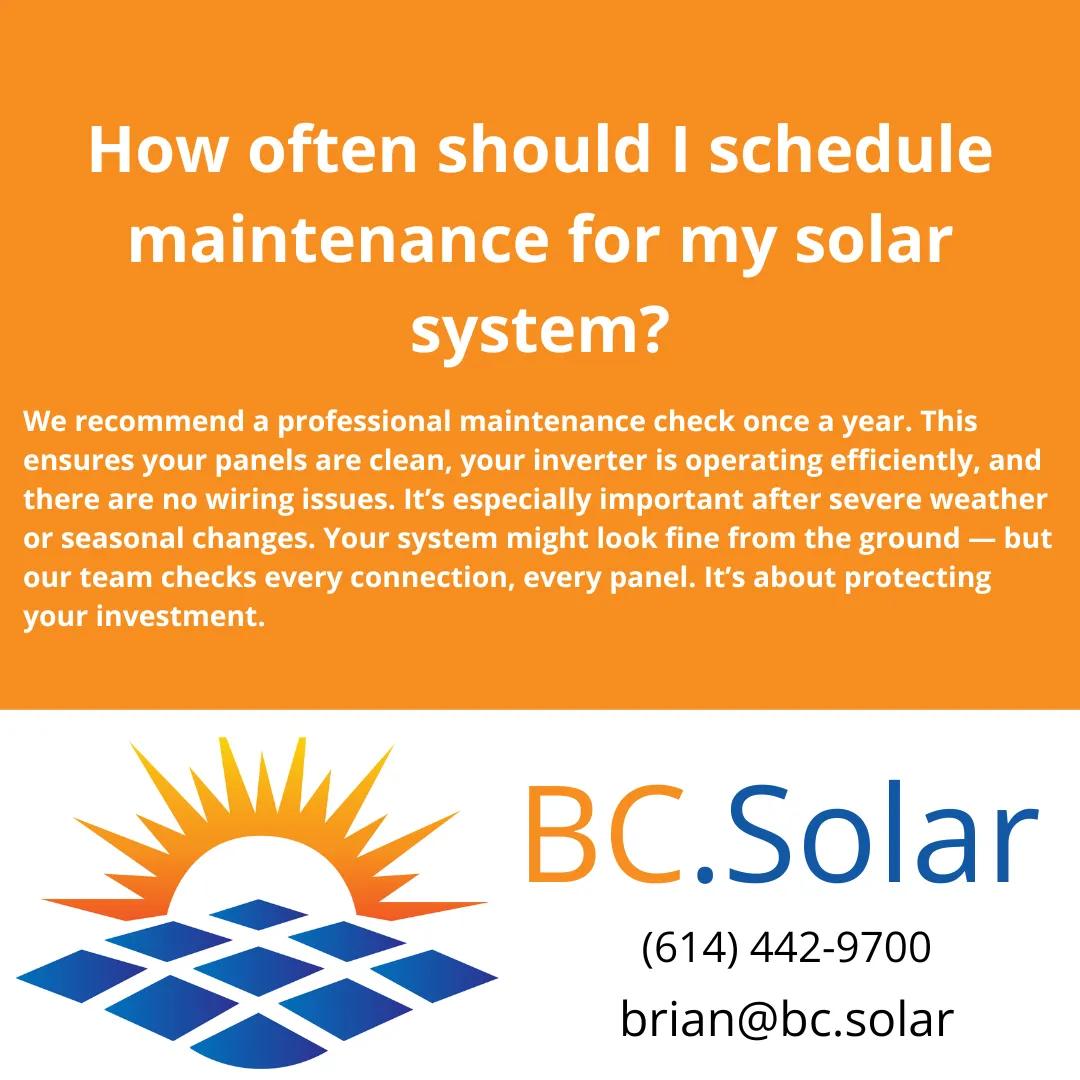 How often should I schedule maintenance for my solar system?