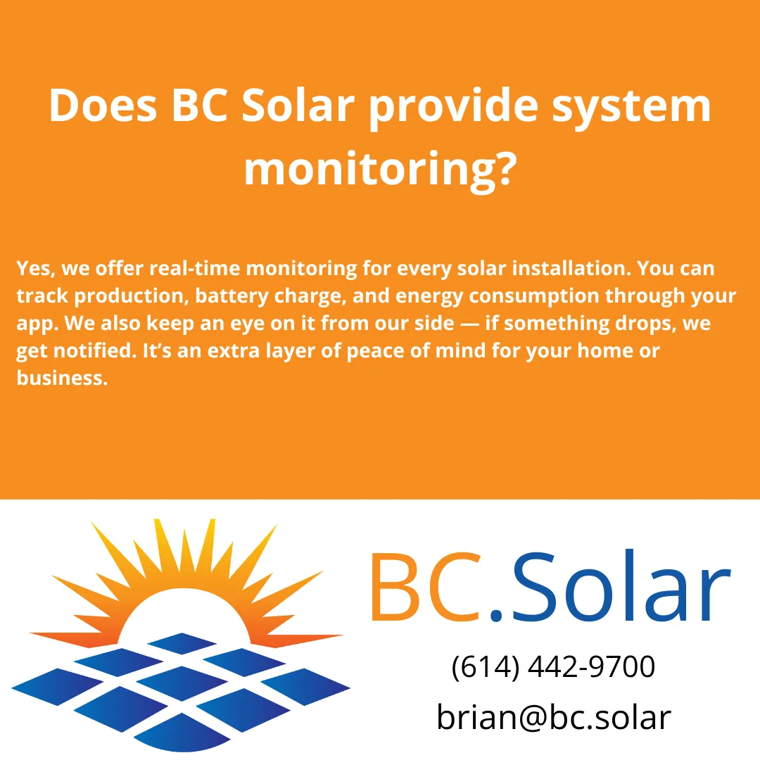 Does BC Solar provide system monitoring?