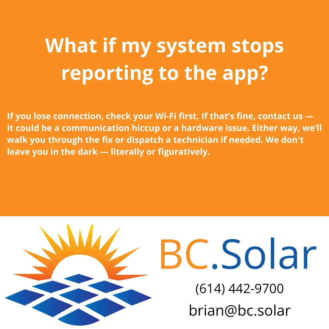What if my system stops reporting to the app?