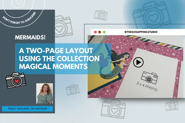 Mermaid-Themed Scrapbook Layout