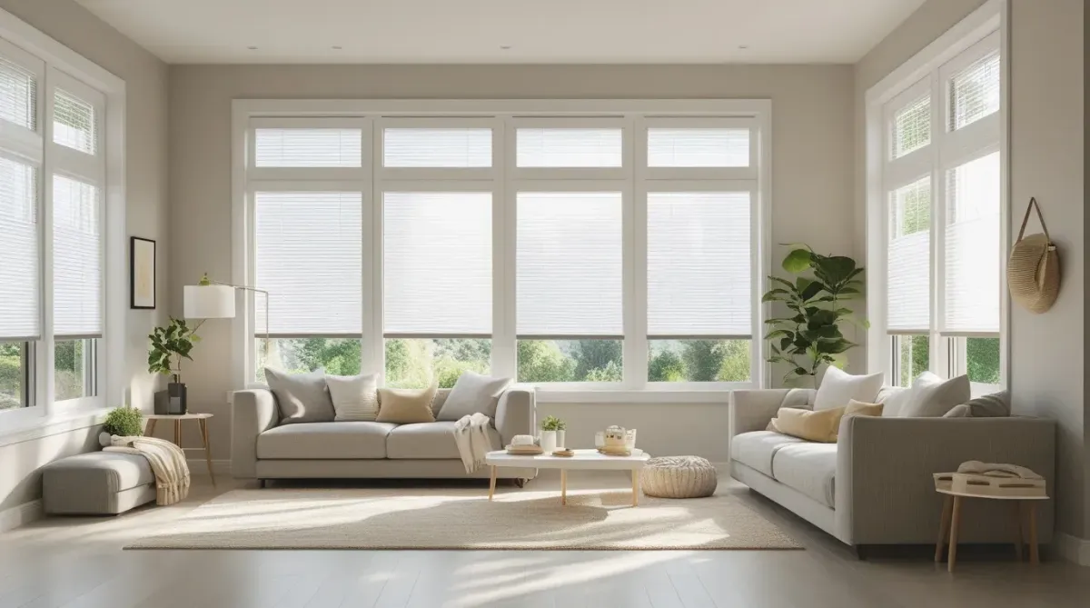 Modern Windows with Built-In Blinds 
