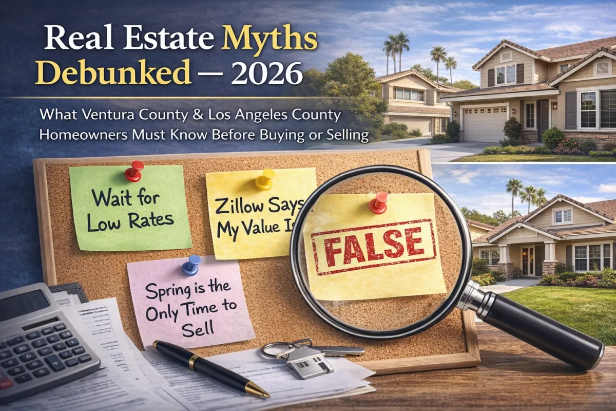 Real Estate Myths Debunked — 2026 What Ventura County & Los Angeles County Homeowners Must Know Before Buying or Selling