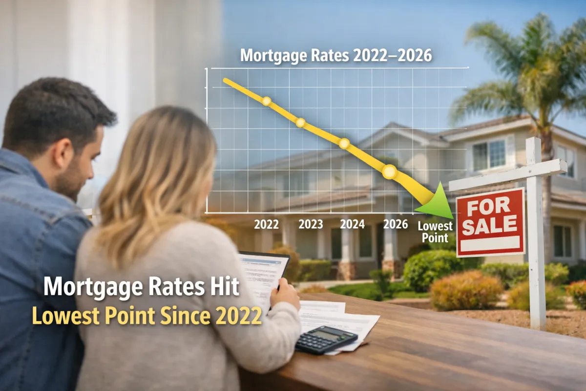 Mortgage rates trend downward in 2026 as California home buyers review purchasing options