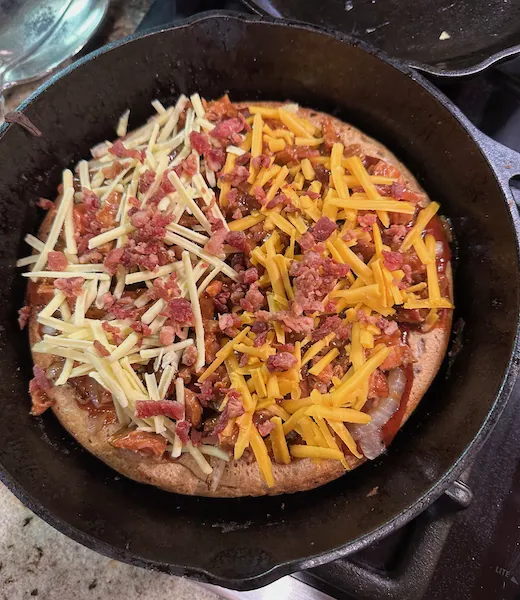 sourdough, sourdough living, BBQ Rib Pizza