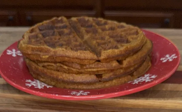 Gluten Free Sourdough Gingerbread Waffles
