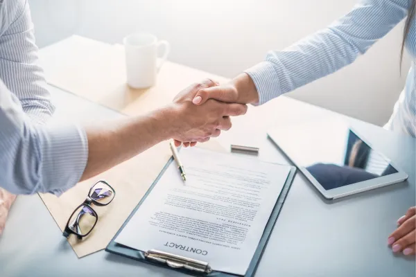 Handshake over Documents