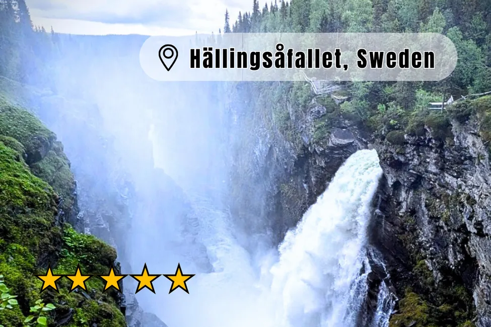 Vildmarksvägen - Winding roads and Hällingsåfallet