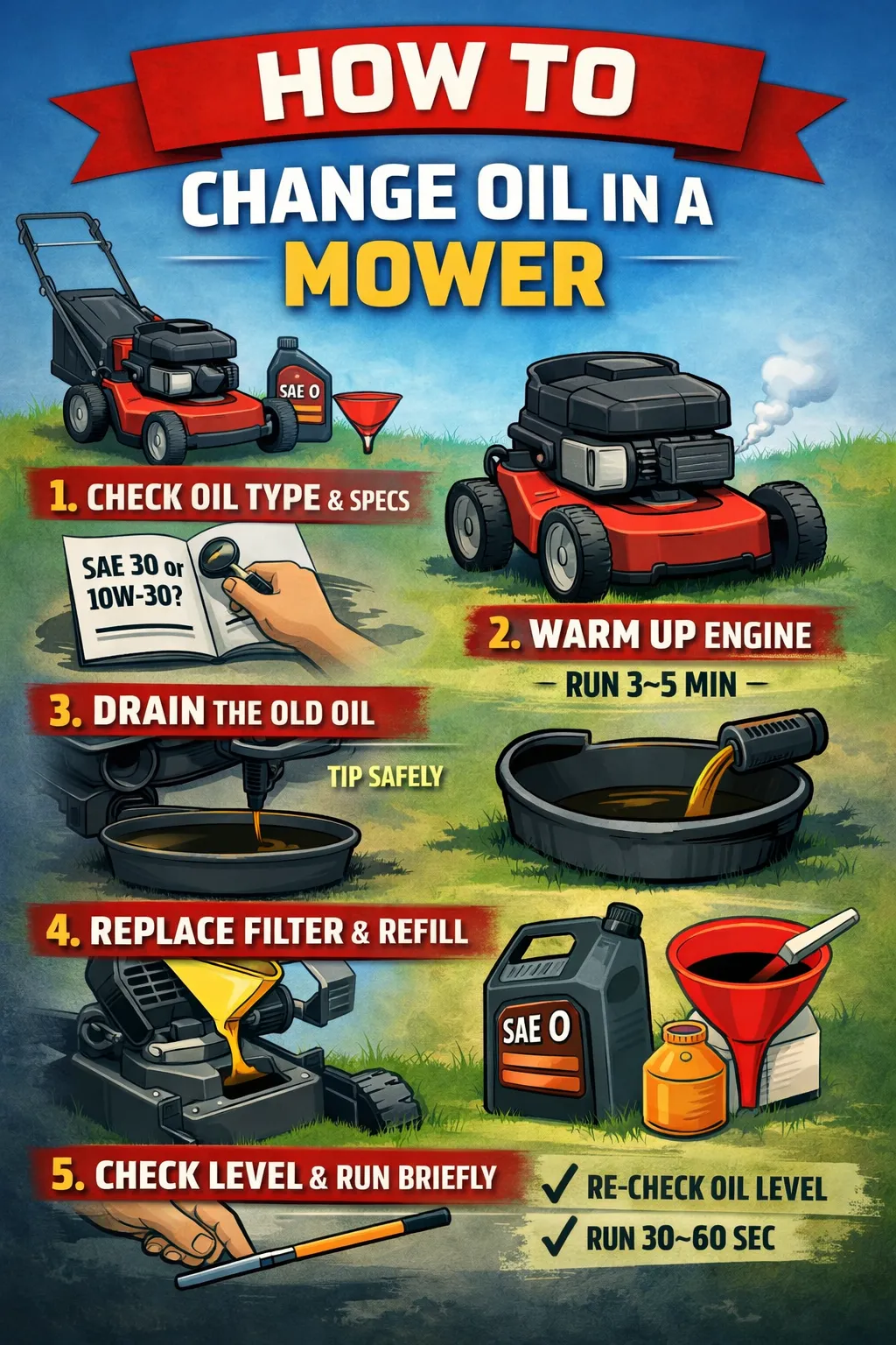 How to Change Oil in a Mower
