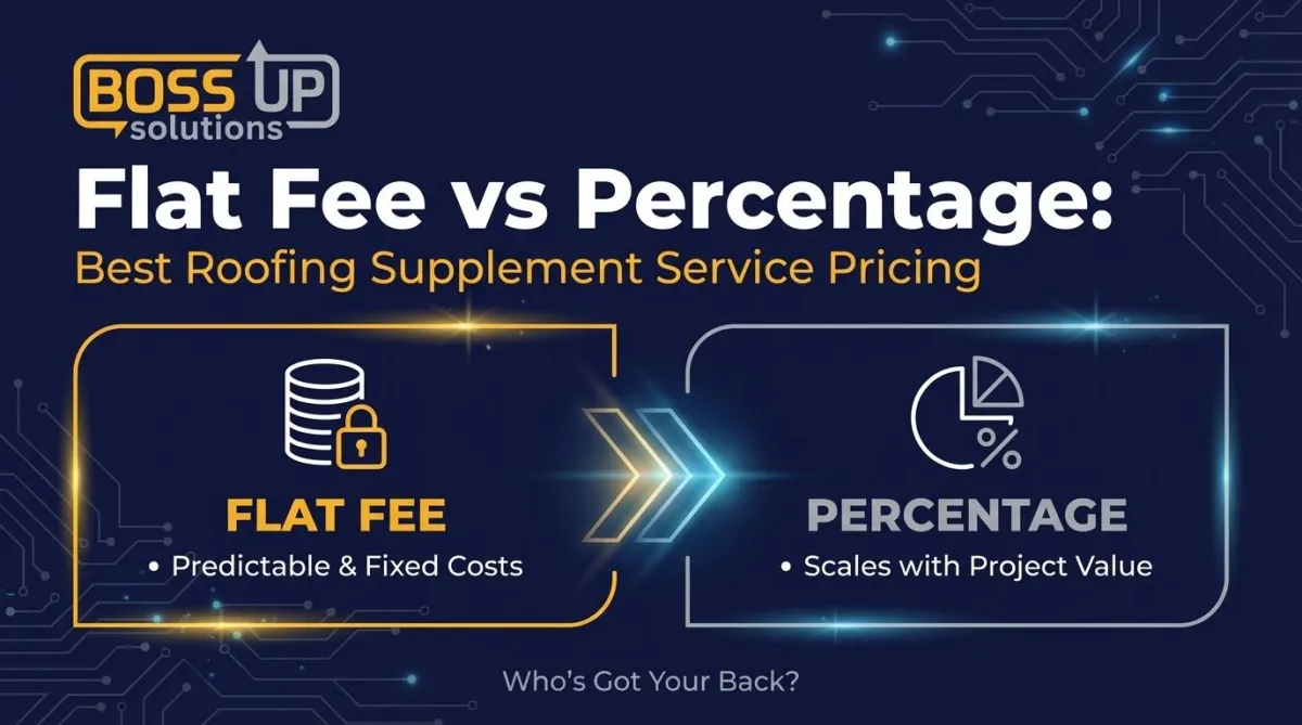 Flat Fee vs Percentage: Best Roofing Supplement Service Pricing