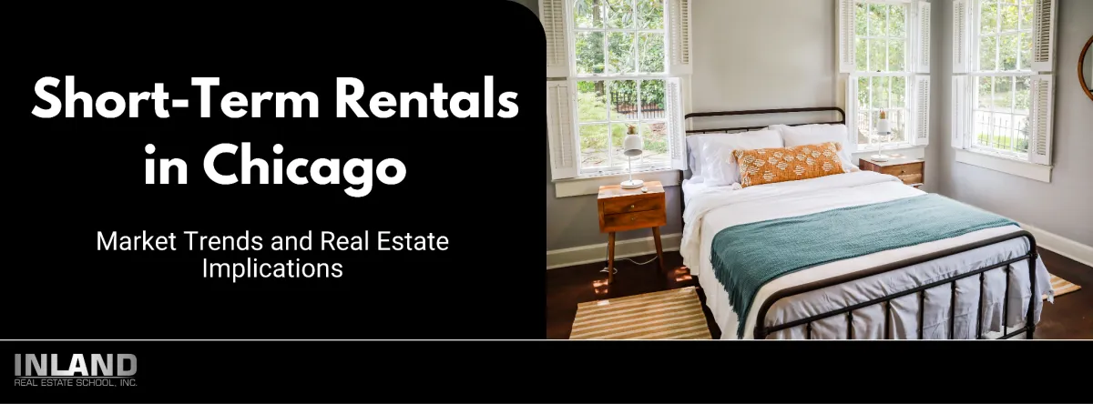 Vibrant depiction of short-term rental properties in Chicago, showcasing market trends.