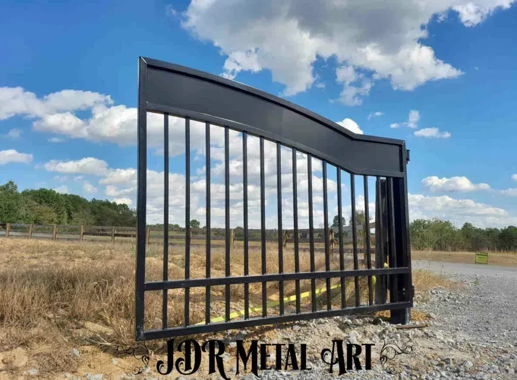 This is a traditional style right side driveway gate panel