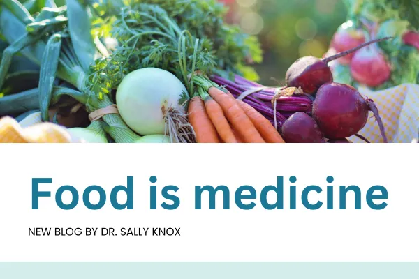 food is medicine blog written by dr. sally knox with an image of green leafy vegetables