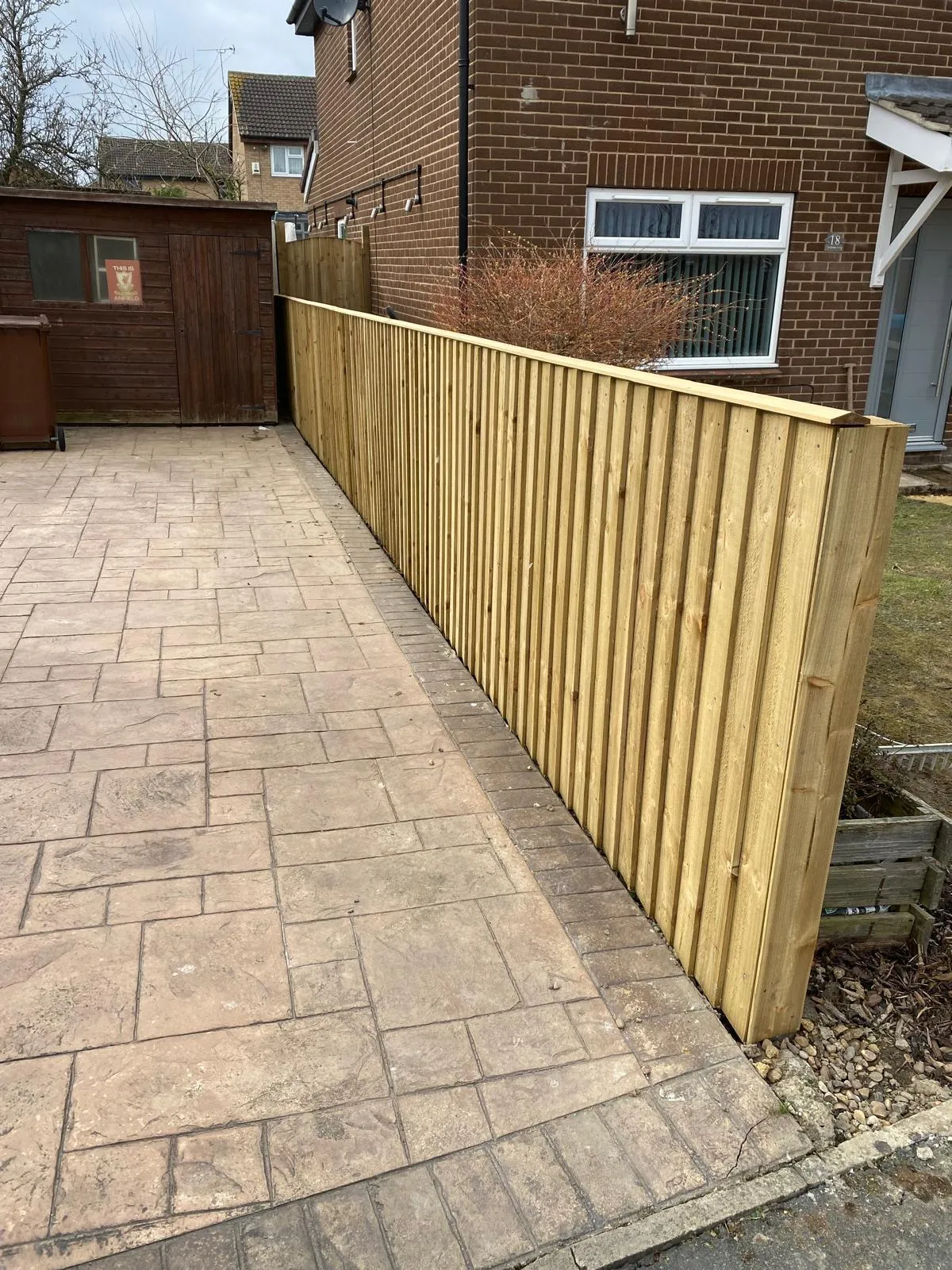 Completed fence installation by Willshaw’s Property Services