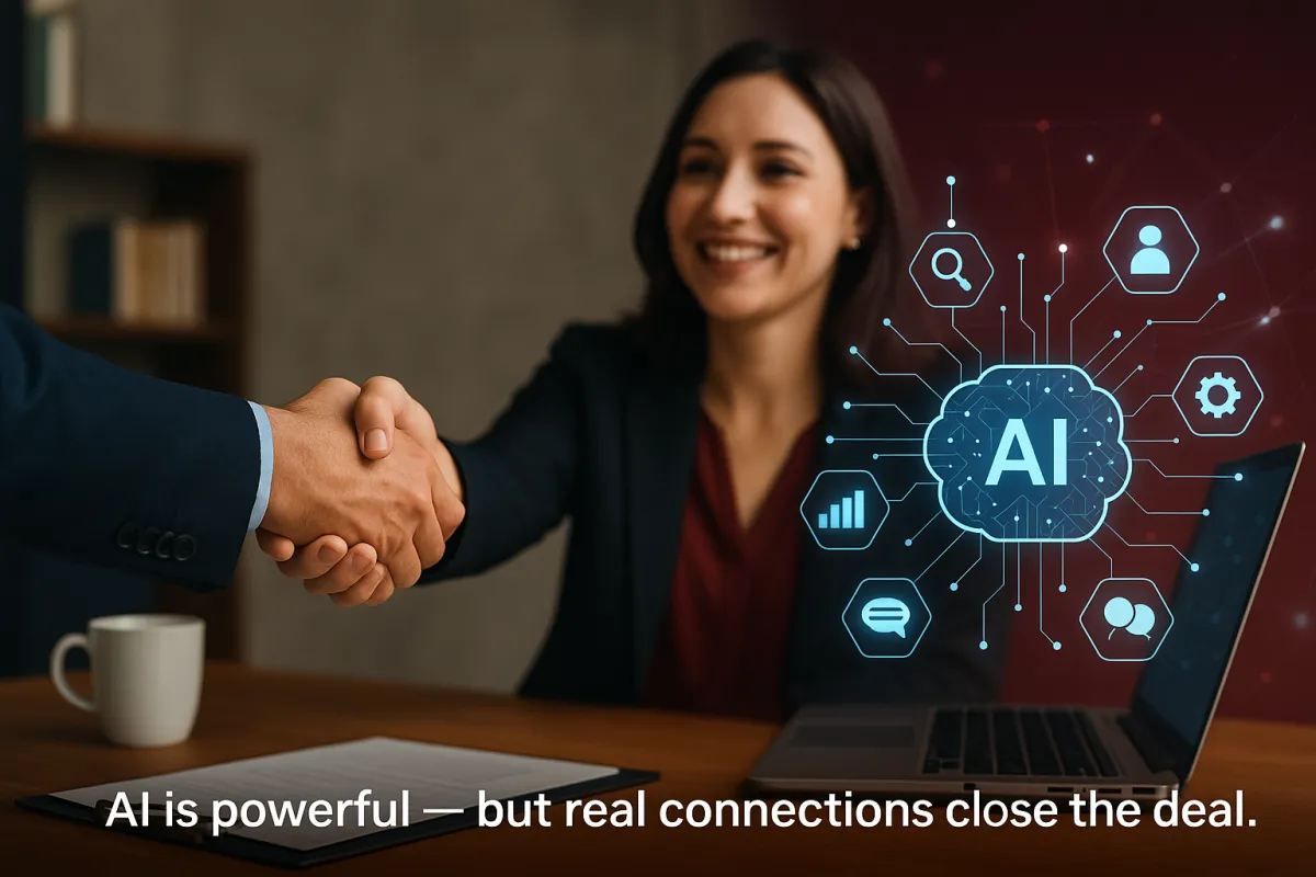 ai human touch with icons