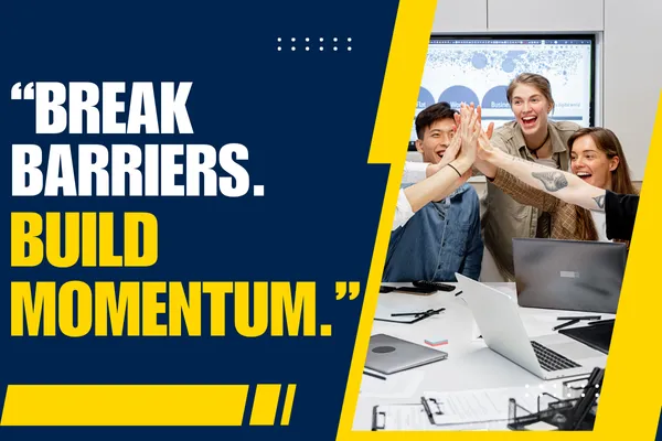 Consultant presenting growth solutions to a leadership team in a boardroom.