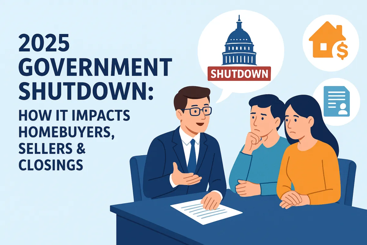 🏛️ 2025 Government Shutdown: How It Impacts Homebuyers, Sellers & Closings