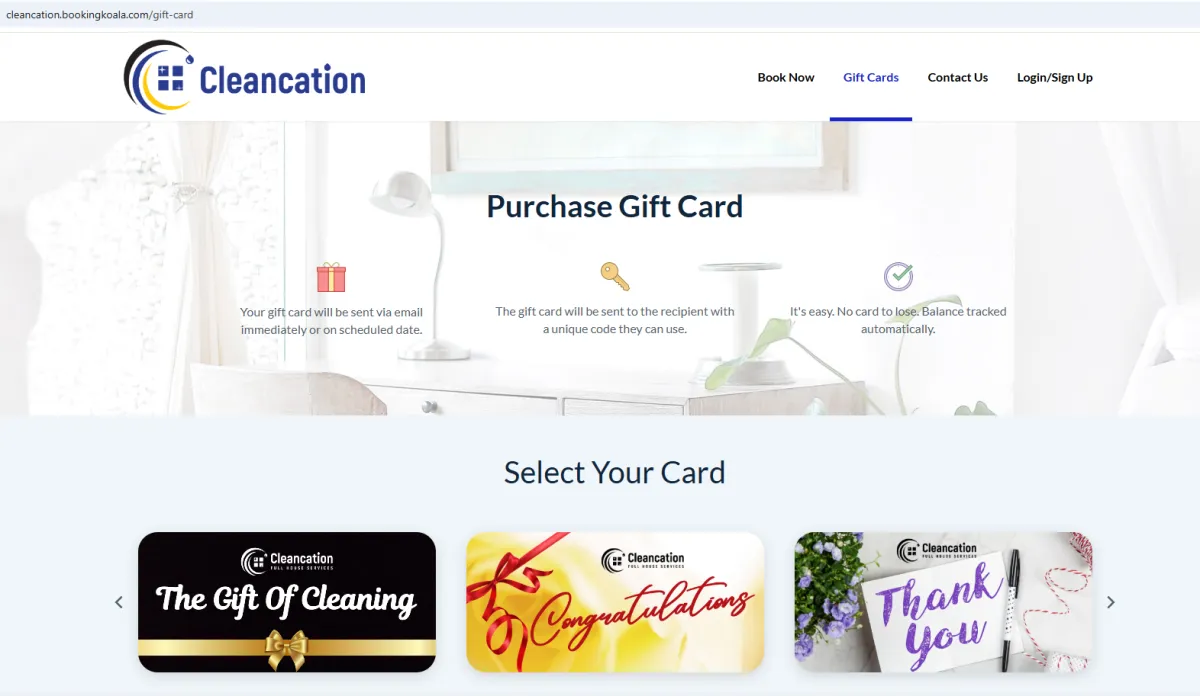 How to Buy a Gift Card from Cleancation